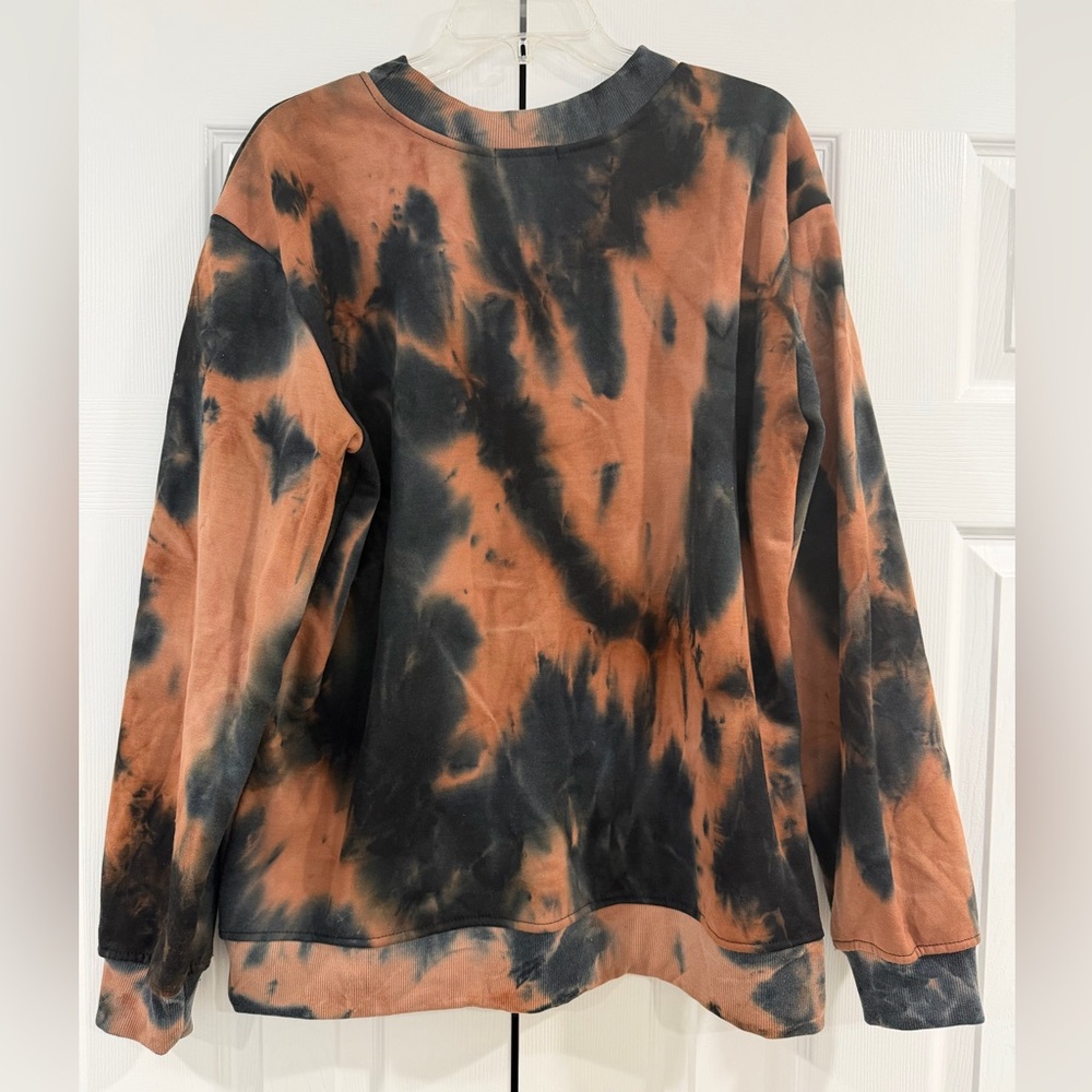 Women’s Tie-Dye Skeleton Crewneck Sweater - Picture 3 of 4